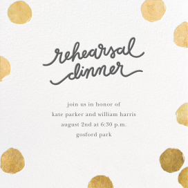 Big Dot Rehearsal Sugar Paper - Rehearsal Dinner Invitation by Sugar Paper