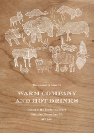 Animals Etched Wood by Paperless Post
