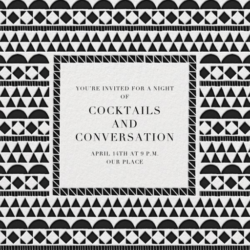 Geometric Border - Cocktail Party Invitation by Paperless Post