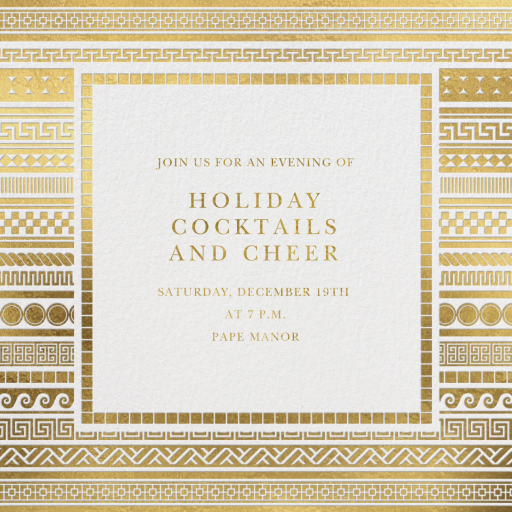 It's Greek - Cocktail Party Invitation by Jonathan Adler