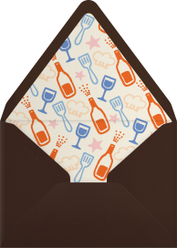 Cooking Chef Hat Doodle Invitation Envelope