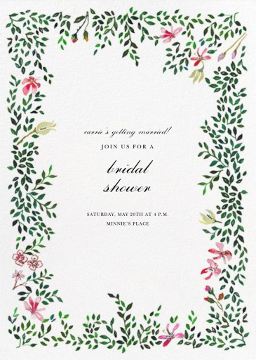 Hedgerow in Bloom - Invitation by Happy Menocal