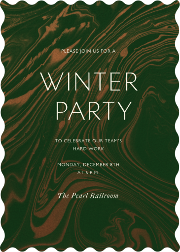 Marble Mirage - Winter Party Invitation by Paperless Post