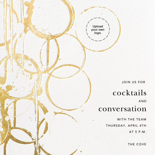 Metallic Circles Watermark - Business Event Invitation by Kelly Wearstler