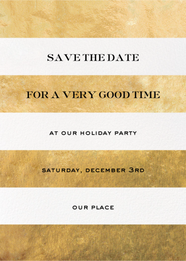 Evergreen Stripes - Holiday Save the Date by kate spade new york