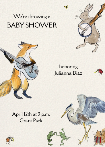 Songs of Nature - Baby Shower Invitation by Kirby x Art