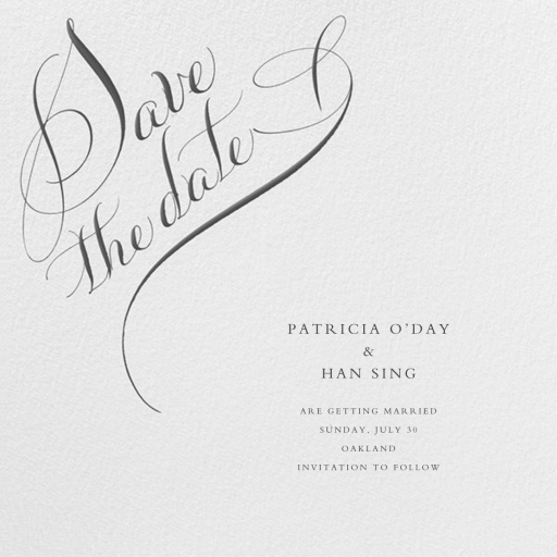 Save The Date Flourish - Save the Date by Bernard Maisner