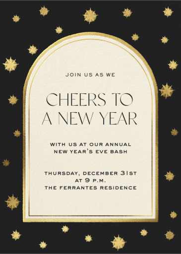 Gilded Night - New Year's Eve Invitation by Jungalow