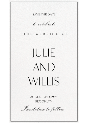 Wedding Eve - Save the Date by Paperless Post
