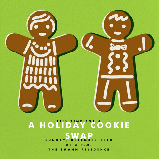 Gingerbread - Holiday Party Invitation by The Indigo Bunting