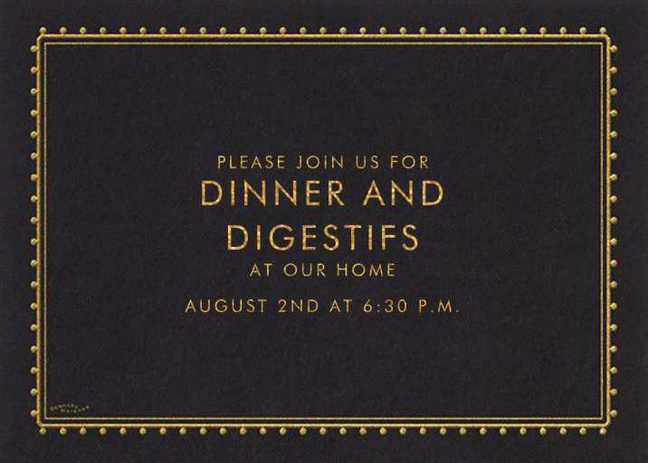 Dotted Border - Dinner Party Invitation by Bernard Maisner
