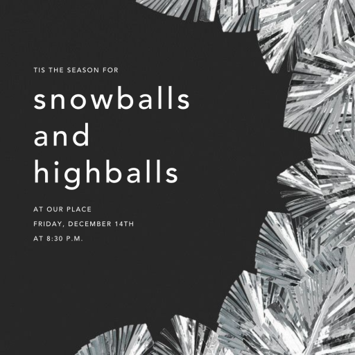 Shimmer - Winter Party Invitation by CONFETTISYSTEM