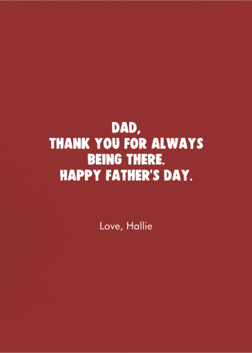 Extra Rare - Father's Day Card by Party Mountain - Back