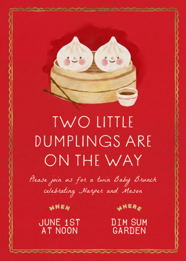 Sweet Little Dumpling - Baby Shower Invitation by Paperless Post