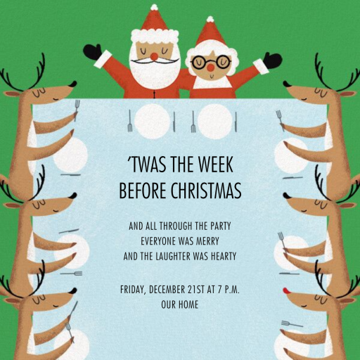 Family Meal - Christmas Party Invitation by Paperless Post