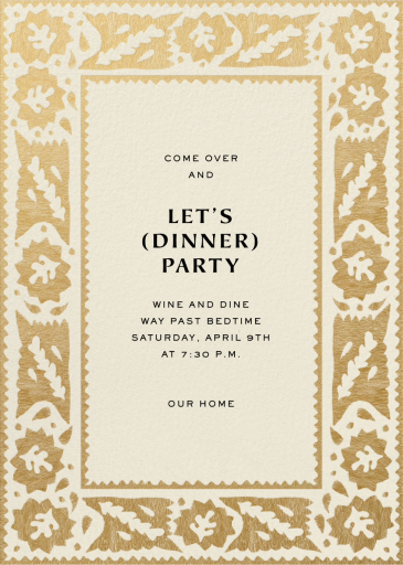 Paper Cutout Border - Dinner Party Invitation by Jungalow