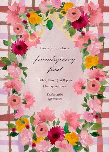 Floral Tablescape - Invitation by Tara Roma Gill