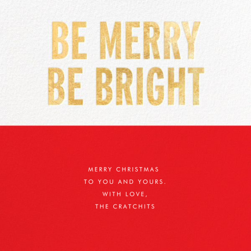 Be Merry Be Bright - Christmas Card by kate spade new york