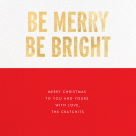 Be Merry Be Bright - Christmas Card by kate spade new york