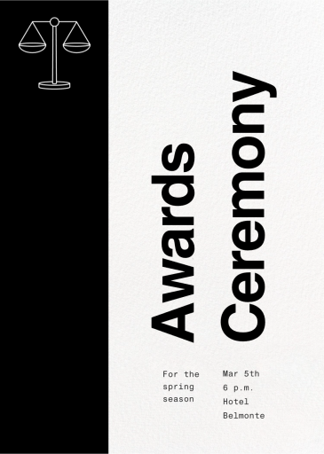 Scales Colophon - Awards Ceremony Invitation by Paperless Post