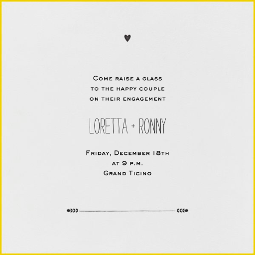 The Raleigh - Engagement Party Invitation by Mr. Boddington's Studio