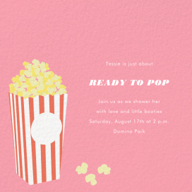 Bucket of Popcorn - Baby Shower Invitation by Paperless Post