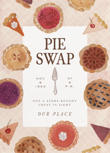 Sweet as Pie - Invitation by Martha Stewart