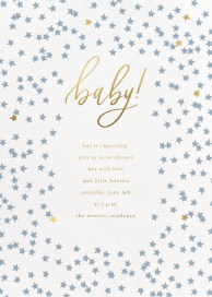 Confetti Stars Baby Shower Invitation