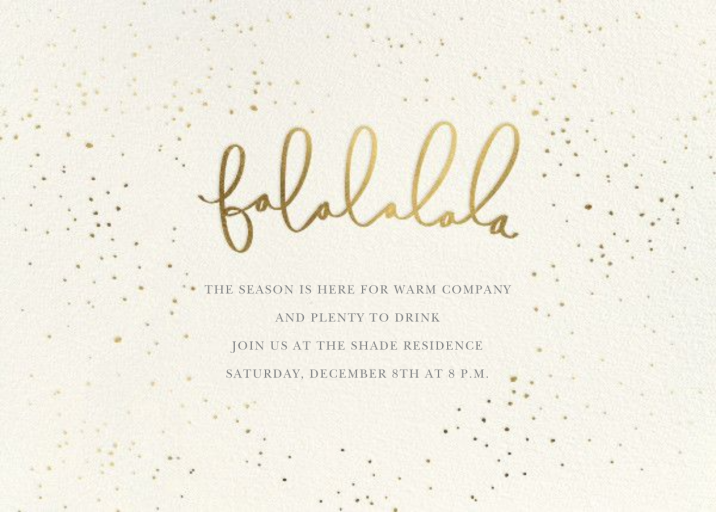 Falalalala - Christmas Party Invitation by Sugar Paper