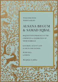 Golden Deer Frame - Wedding Invitation by Chand Sitara