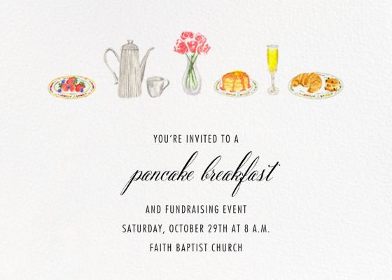 Brunch - Paperless Post - Pancake Breakfast Invitations