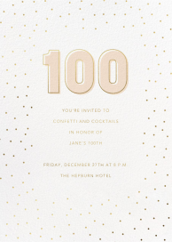 Golden Occasion - 100th Birthday Invitation by Sugar Paper
