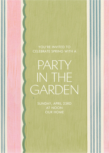 Garden Stripes - Invitation by Paperless Post