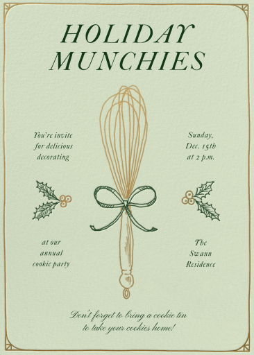 Whisk and Ribbon Holiday - Party Invitation by Martha Stewart
