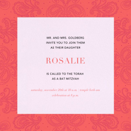 Amalfi (New) - Bar & Bat Mitzvah Invitation by Paperless Post