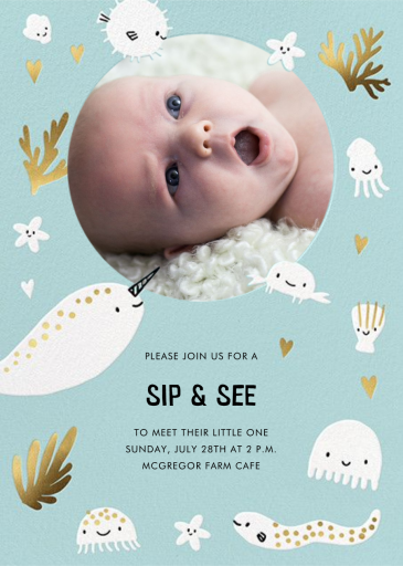 Underwater Welcome Photo - Sip and See Invitation by Hello!Lucky