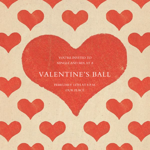 Patterned Hearts - Invitation by John Derian