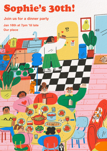 Full House Party - Invitation by Tess Smith-Roberts