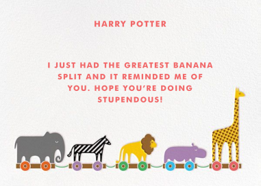 Animal Train - Stationery by Paperless Post