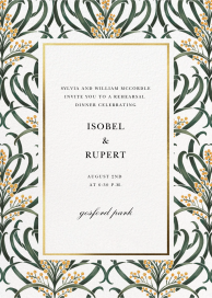 Flowering Mimosa - Rehearsal Dinner Invitation by Oscar de la Renta