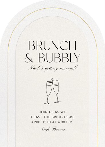 Champagne Clink - Bridal Shower Invitation by Paperless Post