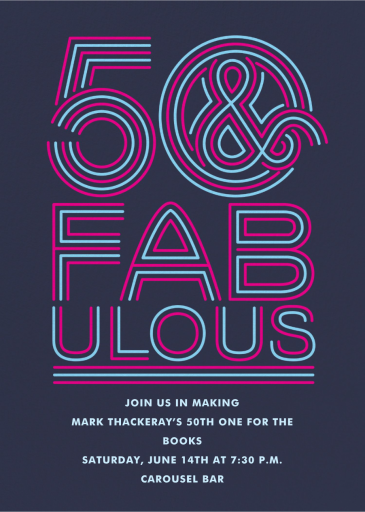 Neon Capitals - Bar & Bat Mitzvah Invitation by Paperless Post