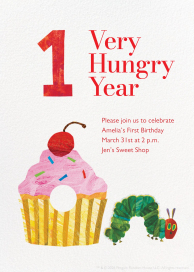 Hungry Caterpillar 1st Invitation