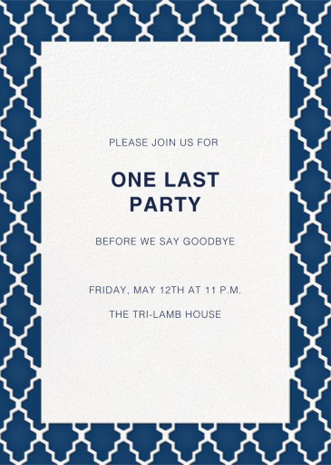 Marrakesh (Tall) - Graduation Party Invitation by Paperless Post