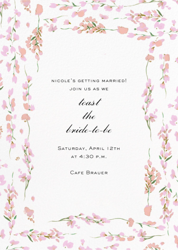 Splendid Floral - Bridal Shower Invitation by Carolina Herrera