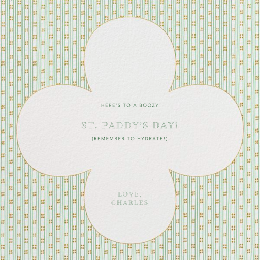 Striped Clover - St. Patrick's Day Card by Paperless Post