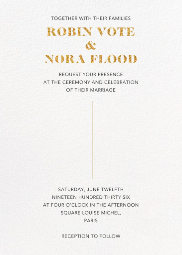 Caesura - Invitation by Paperless Post