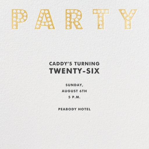 Marquee Lights - Birthday Invitation by Paperless Post