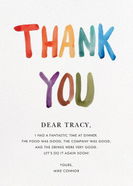 Painted Thanks - Thank You Card by Linda and Harriett