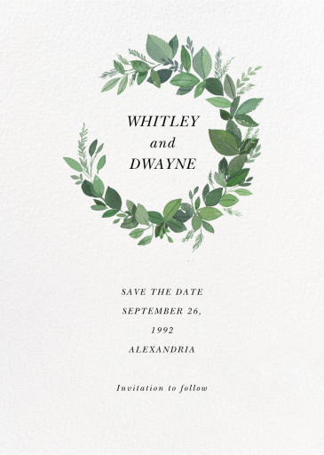Natural Wreath - Save the Date by Paperless Post
